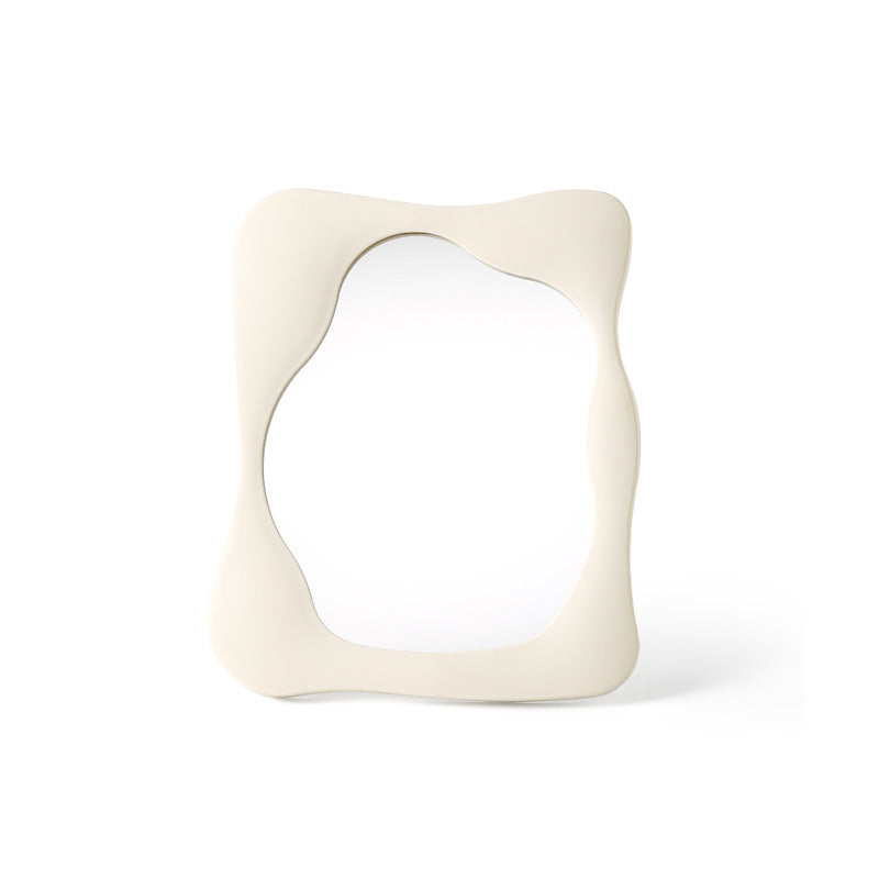 Modern Abstract Desktop Makeup Mirror | Simple Plastic Special-Shaped Design