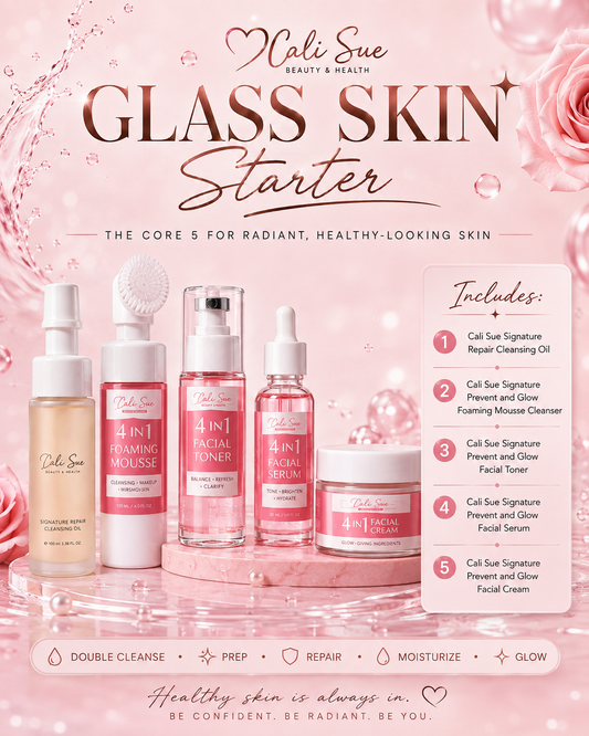 Cali Sue Signature Glass Skin Starter — 5 Piece Routine